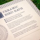 Thumbnail 3 - Terracotta Bird Bath with William Blake Quote