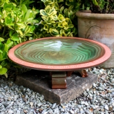 Thumbnail 5 - Terracotta Bird Bath with William Blake Quote