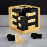 Thumbnail 1 - Wooden Cube Puzzle with T Shape Pieces