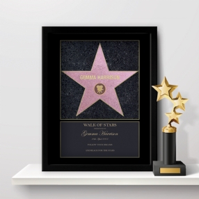 Personalised Walk of Stars Print (Black Frame)