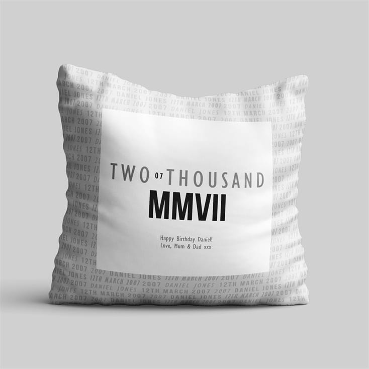 Personalised Roman Numeral Cushion