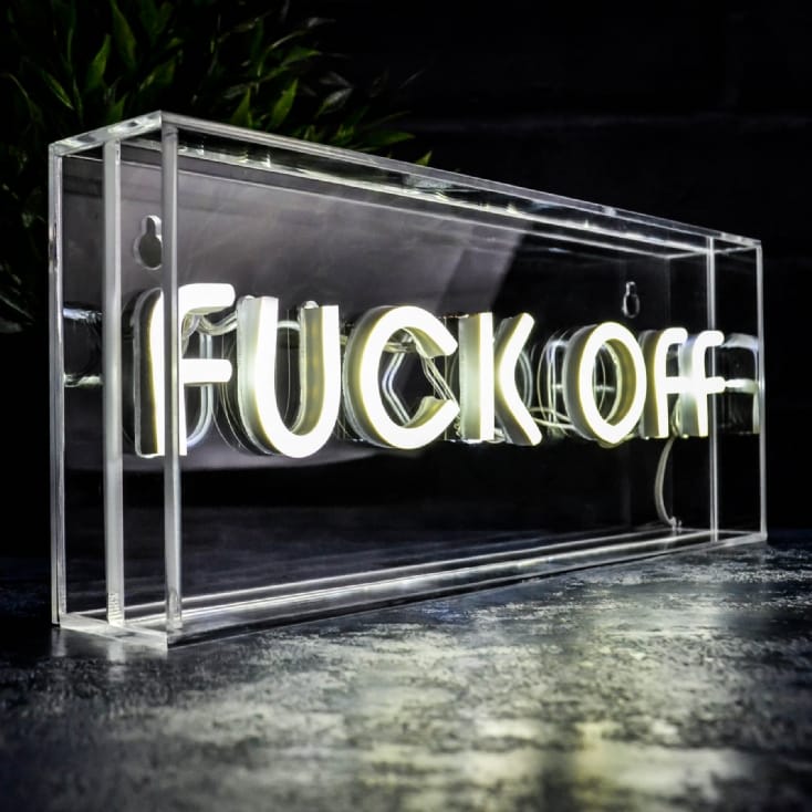 F Off Neon Acrylic Box Light