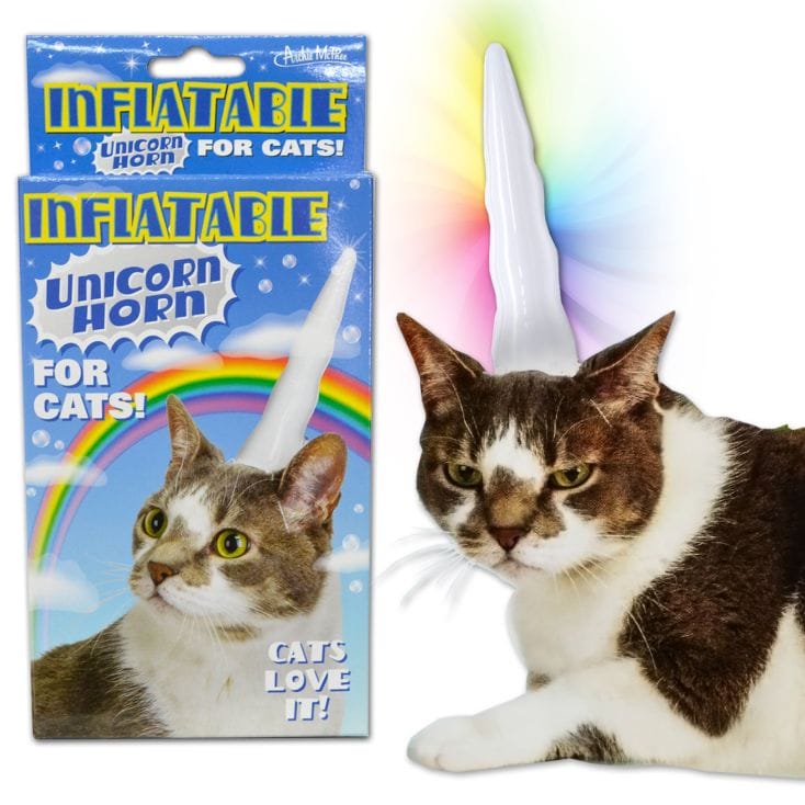 Inflatable Unicorn Horn For Cats Find Me A Gift