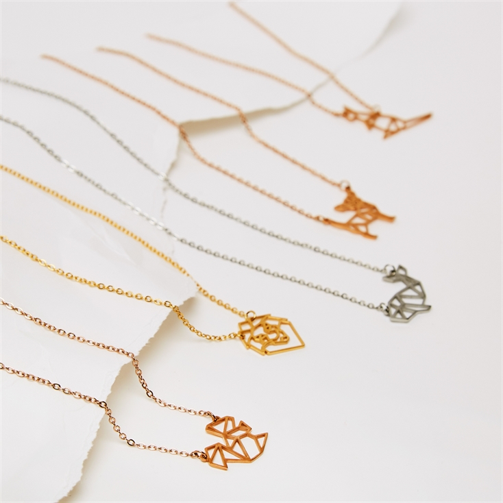 Geometric animal necklace online