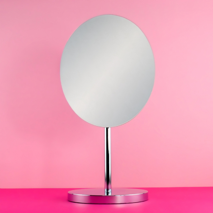 Chrome Oval Shaped Vanity Mirror Find Me A Gift