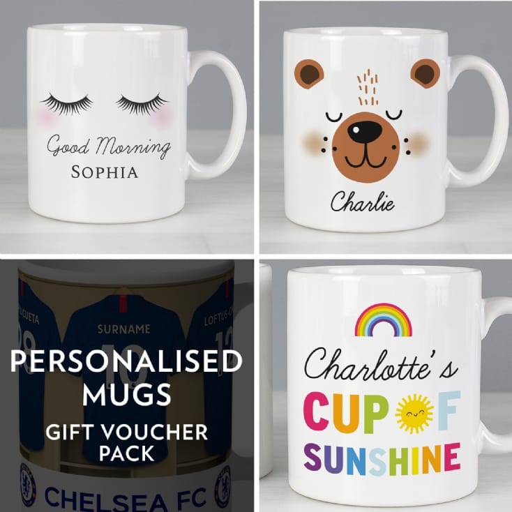 Personalised Mug Choice Voucher Gift Pack