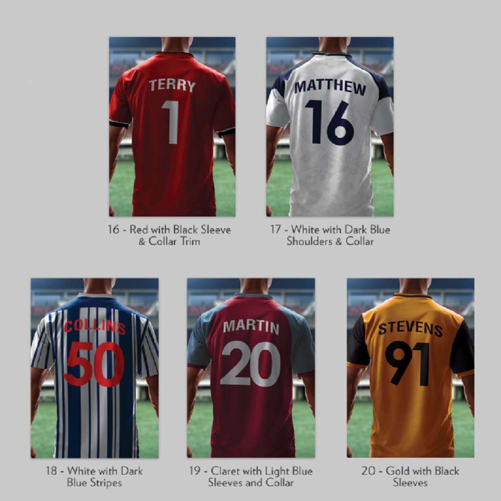 Personalised Football Shirt Print Choice