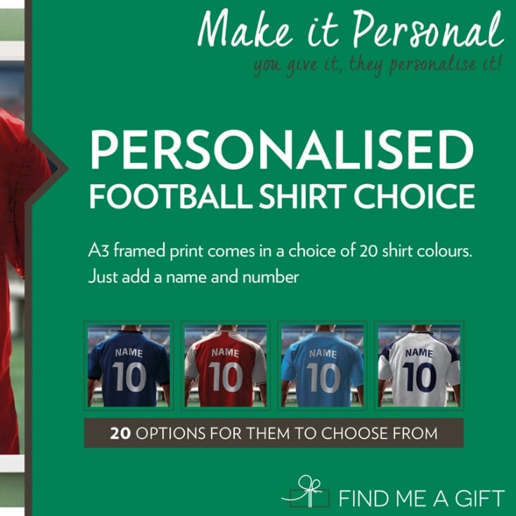 Personalised Football Shirt Print Choice