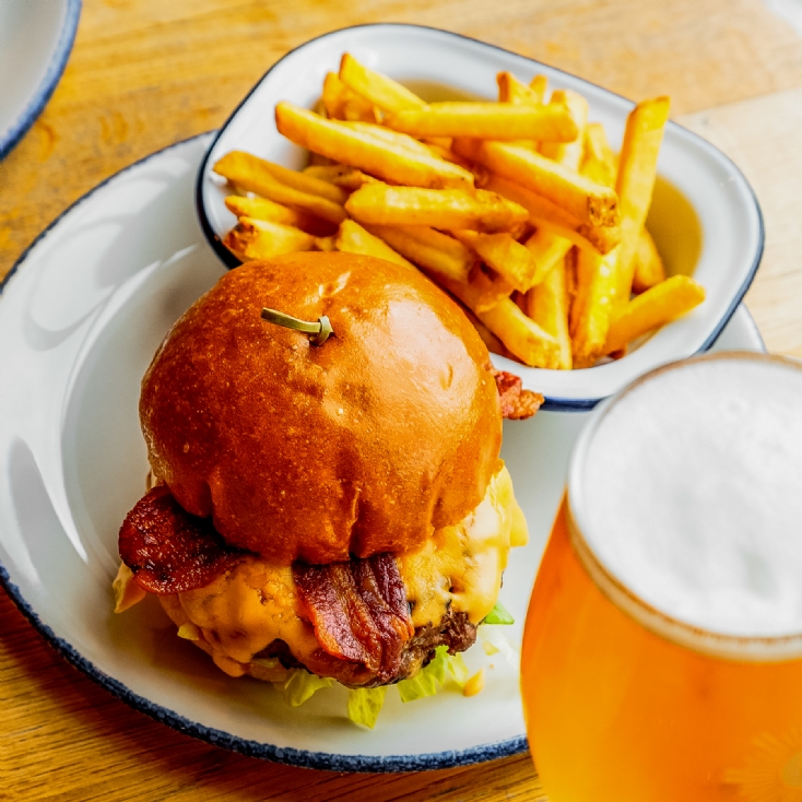 Gourmet Burger Meal and a Craft Beer for Two Find Me A Gift