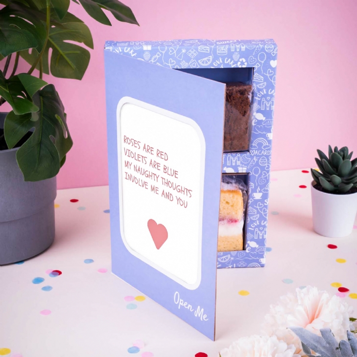 Personalised Naughty Roses are Red... Cake in a Card