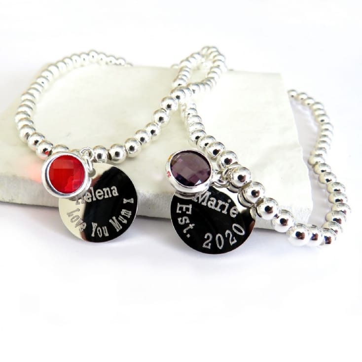 Personalised Birthstone Charm Bracelet