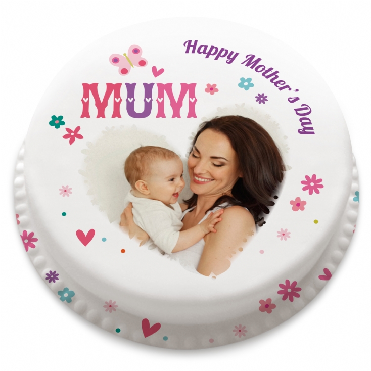 Personalised Mum Heart Photo Letterbox Cakes