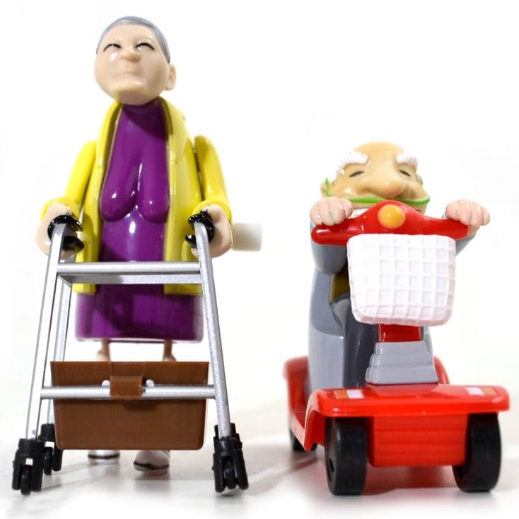 Racing Granny and Grandad Wind Up Toys