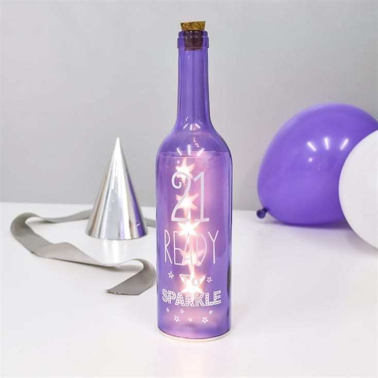 21st birthday starlight bottle lamp