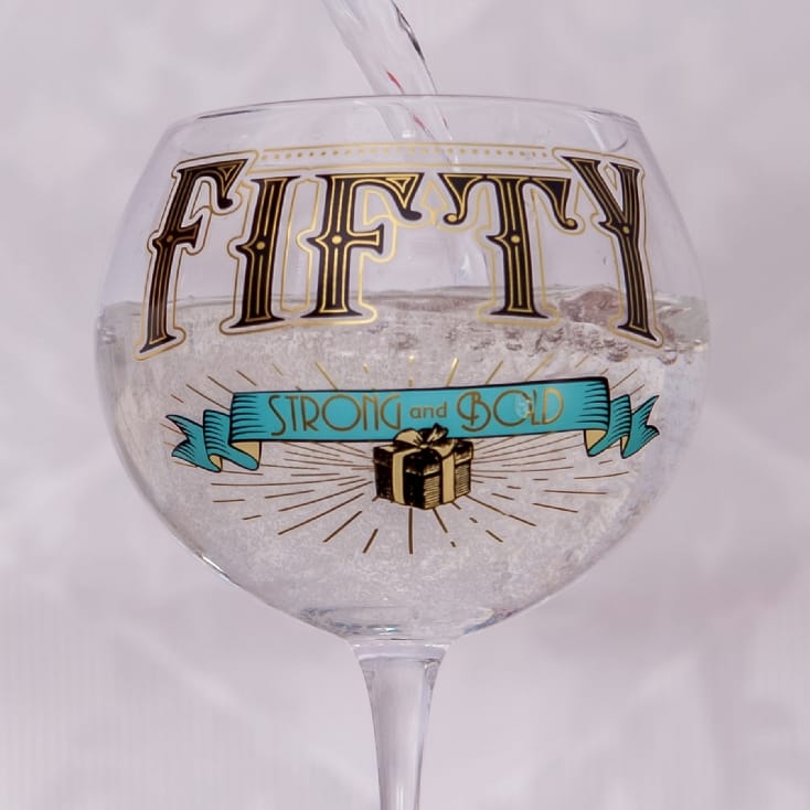Prohibition Style 50th Birthday Gin Glass