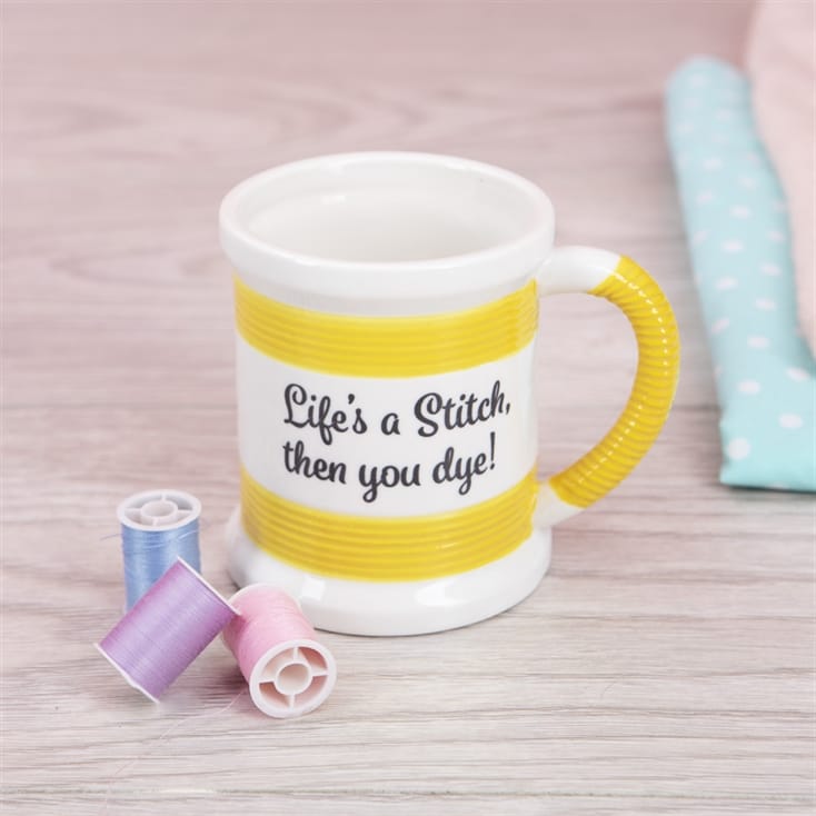 Life's A Stitch Sewing Mug