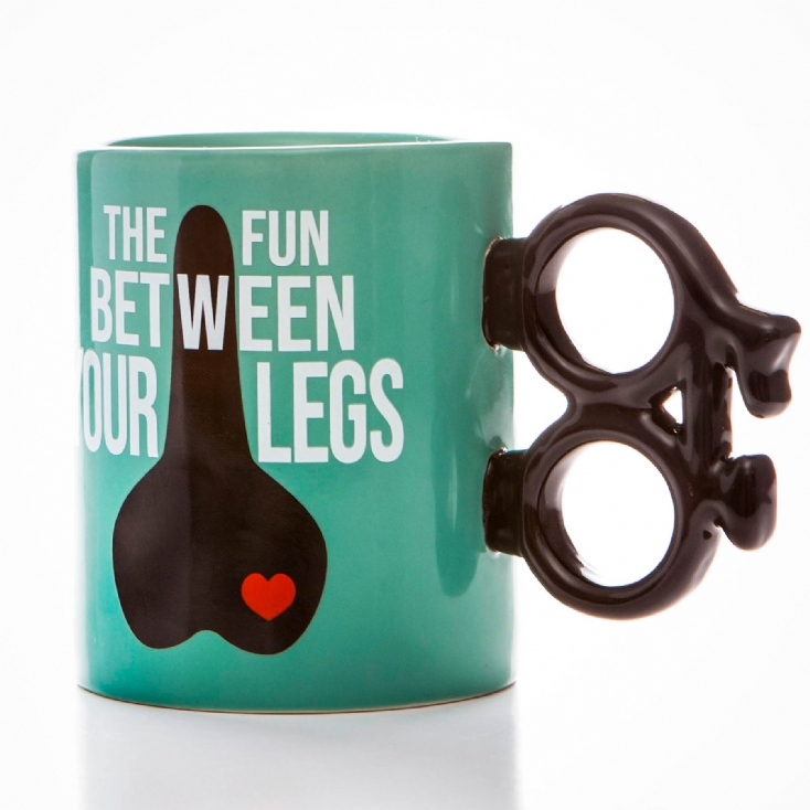 Fun Between Your Legs Novelty Bike Mug