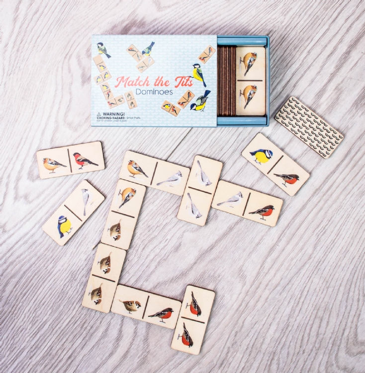 Match the Tits Wooden Dominoes Set