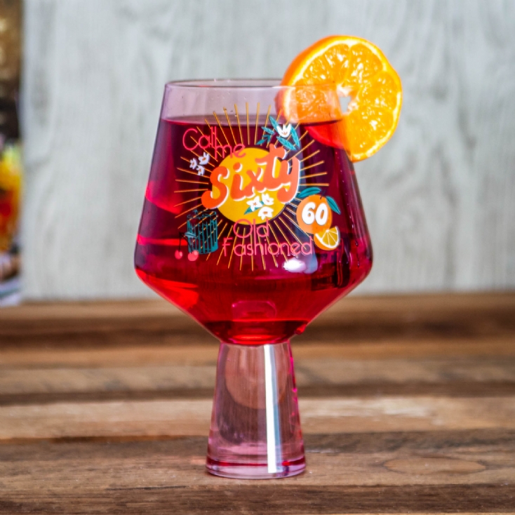 Milestone Birthday Age Tropical Cocktail Glass