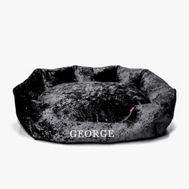 Personalised Crushed Velvet Dog Bed Find Me A Gift