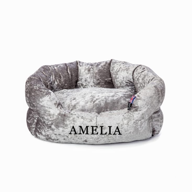 Crushed velvet dog bed discount