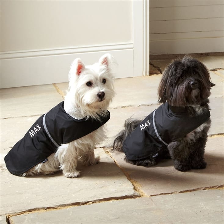 Personalised Waterproof Dog Coat with Fleece