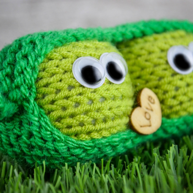 Hand Knitted Amigurumi Two Peas in a Pod