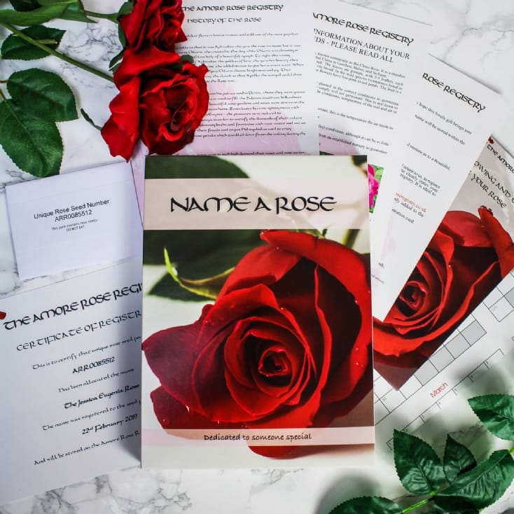 Personalised Name A Rose Gift Set