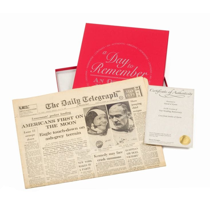 Genuine Original Newspapers with Personalised Certificate