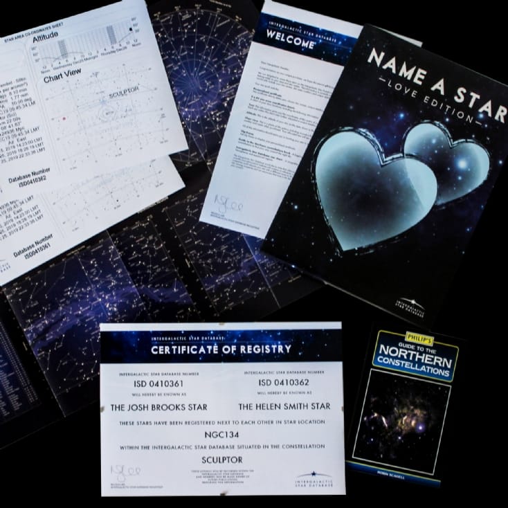 PERSONALISED NAME A STAR IDEAL UNIQUE WEDDING GIFT FOR WIFE HUSBAND COUPLE 