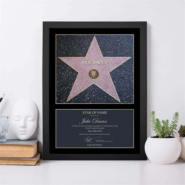 Personalised Star Of Fame Find Me A Gift