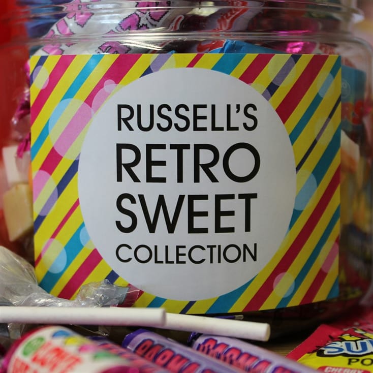 Small Personalised Retro Sweets Jar