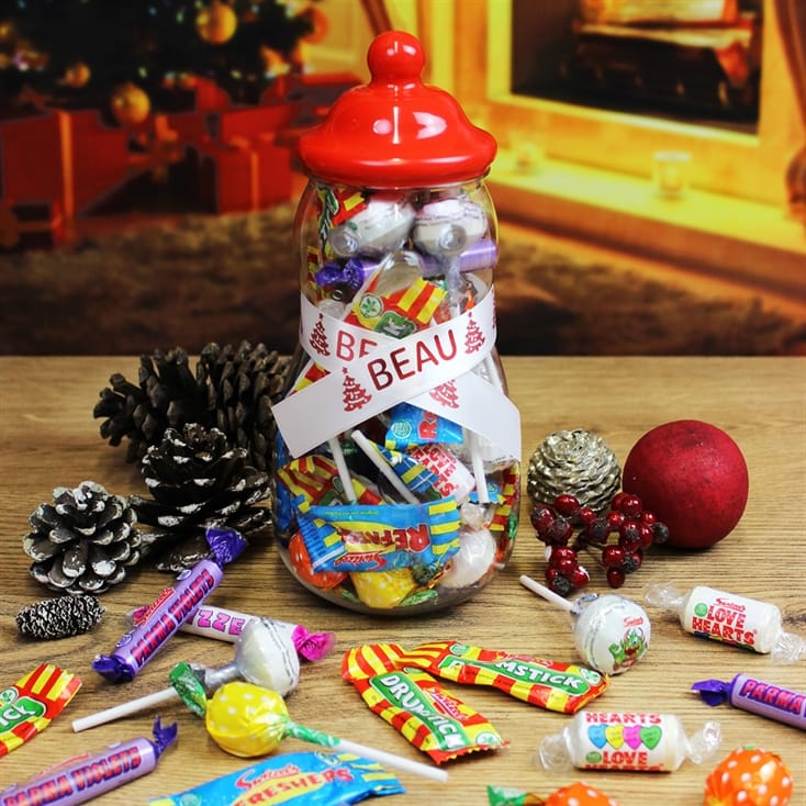 Personalised Christmas Sweet Jars | Find Me A Gift