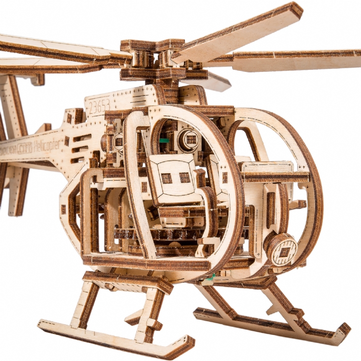 Wooden City Helicopter Model Construction Kit Find Me A Gift