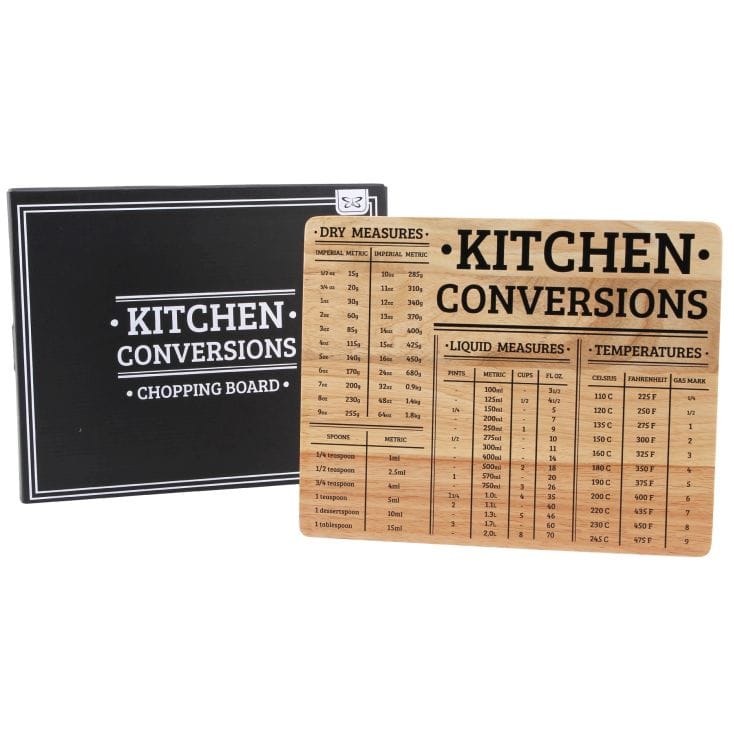 Wood Chopping Board with Kitchen Conversions