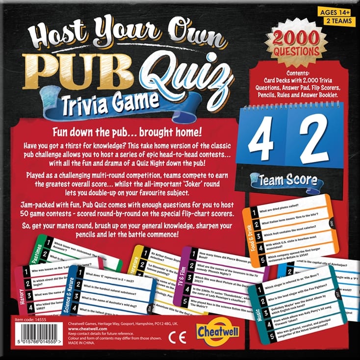 Host Your Own Pub Quiz Trivia Game Find Me A Gift