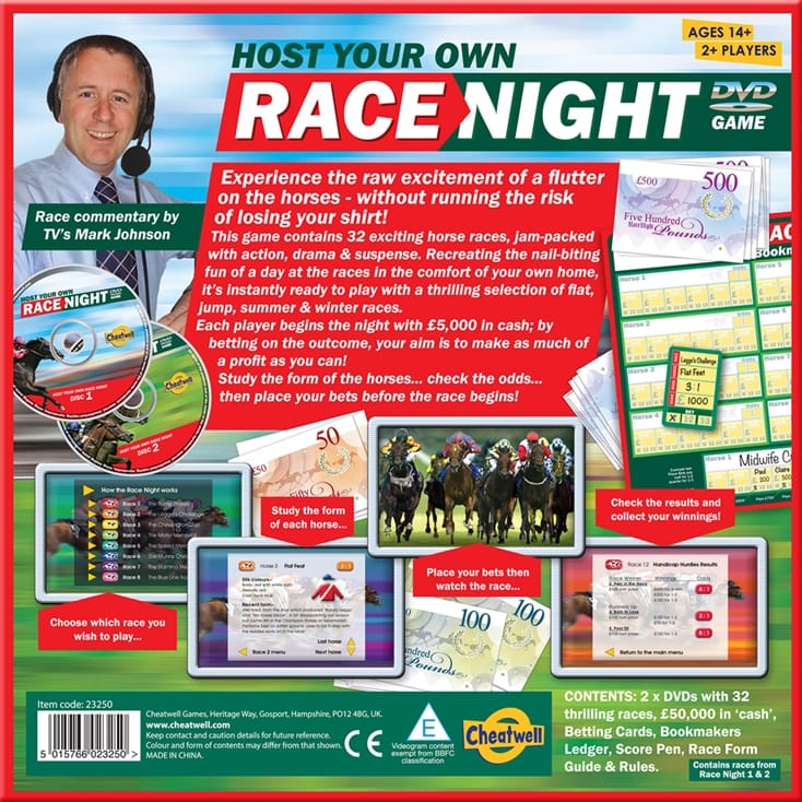 Host Your Own Race Night DVD Game