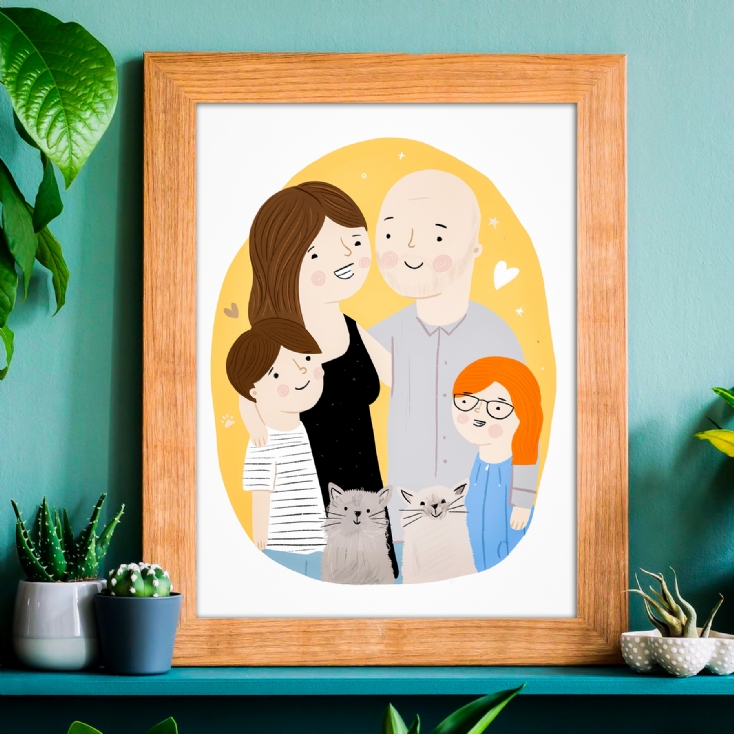 Custom family discount portrait