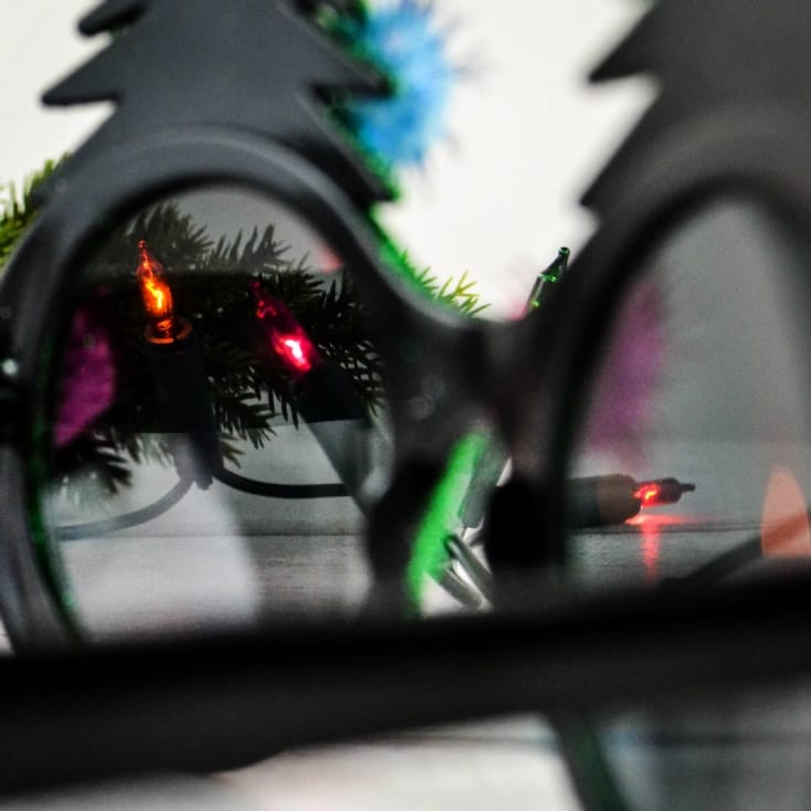 Christmas tree glasses 