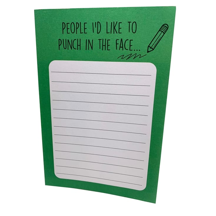 People I'd Like To Punch Memo Pad