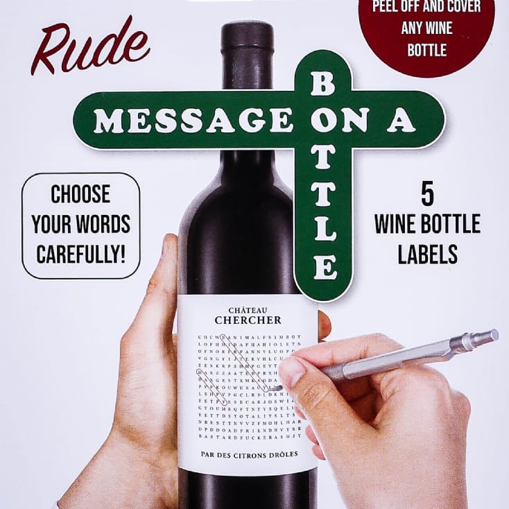 Rude Wine Bottle Labels