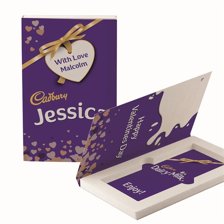 Personalised Cadbury Dairy Milk Chocolate Valentine's Card