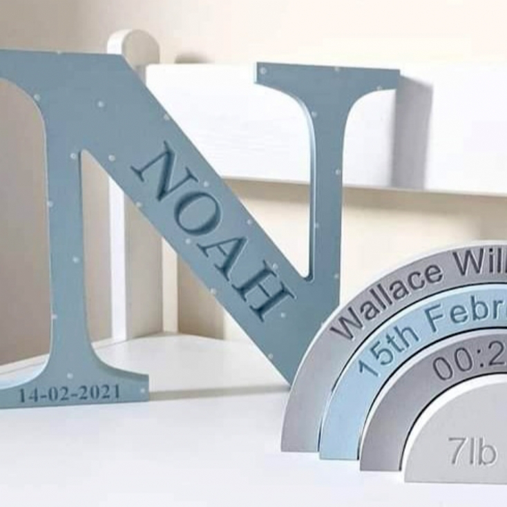 Handmade Personalised Free Standing Name Letter Ornament
