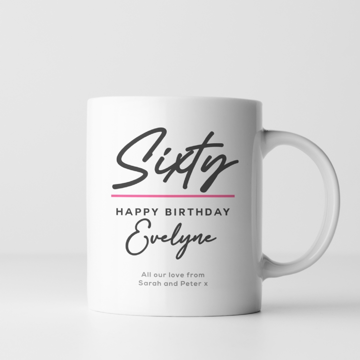 Personalised Classy 60th Birthday Mug