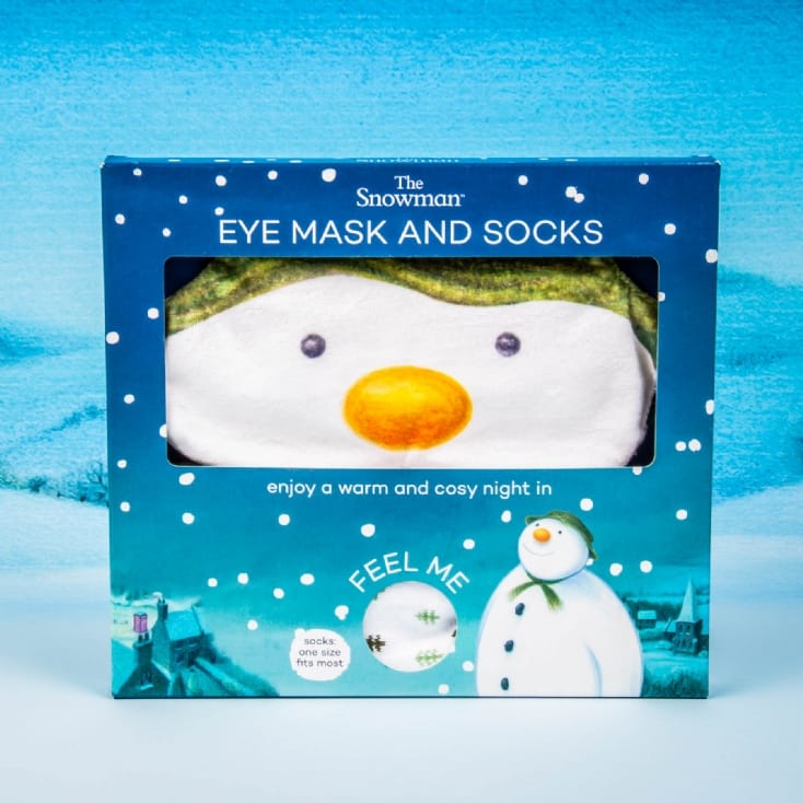 Snowman Sleep Mask & Socks Set