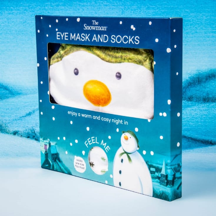 Snowman Sleep Mask & Socks Set