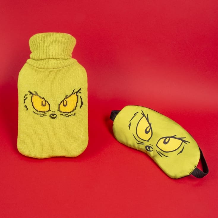 The Grinch Hot Water Bottle and Eye Mask Set 