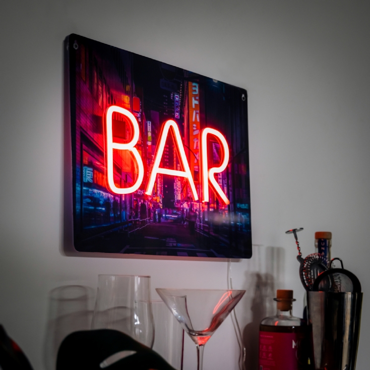 Neon Bar Poster Light Find Me A Gift