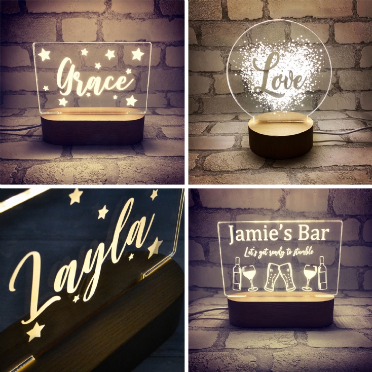 Light up top name sign