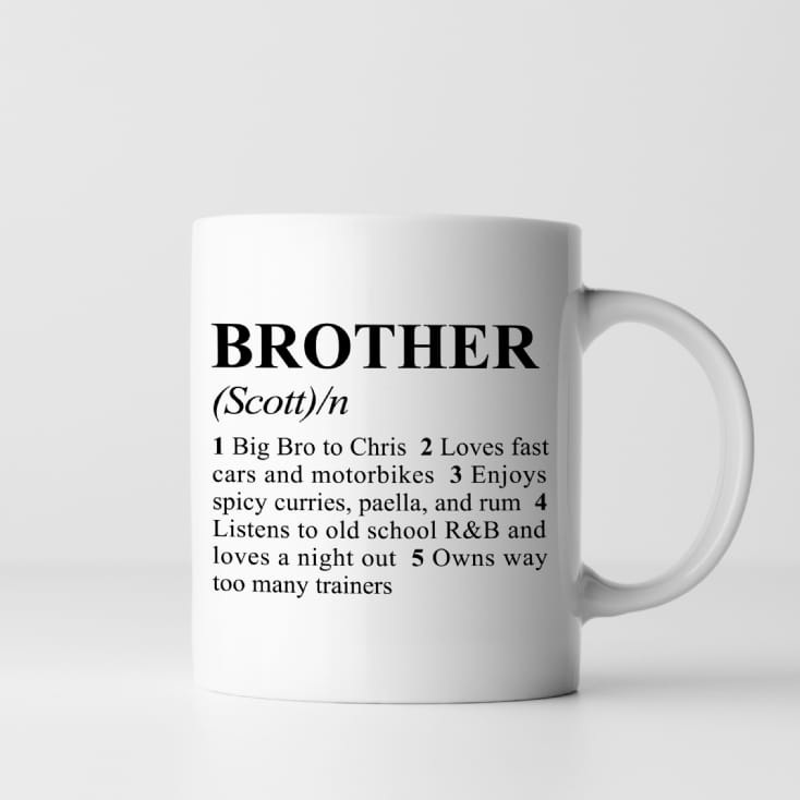 Personalised Definition Brother Mug